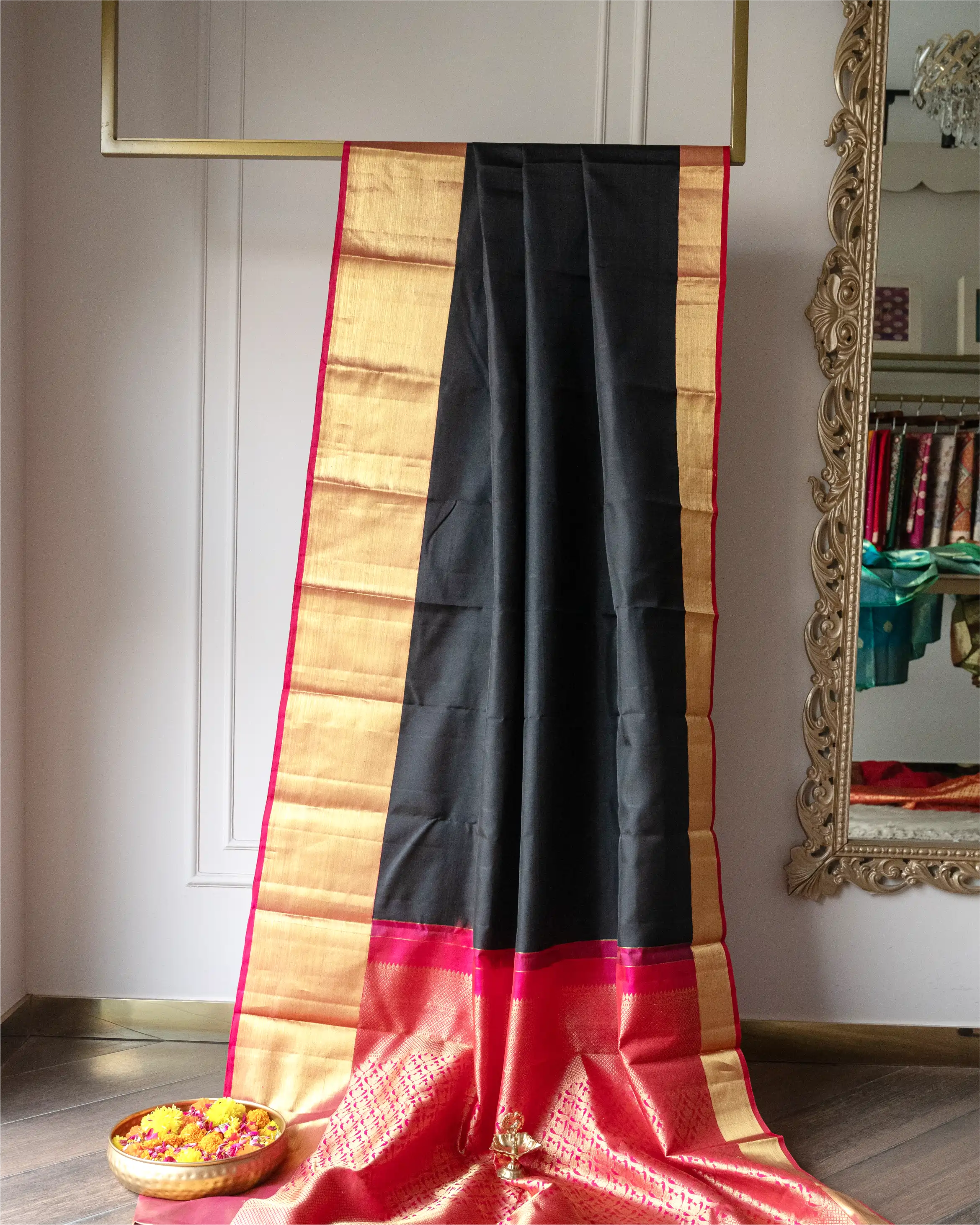 zari-border.webp	Close-up of the intricately woven gold zari Kanjivaram border on pure silk saree.