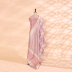 Close-up view of the intricate traditional patterns on the prismatic multicoloured Patola motif dupatta.