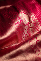 Premium katan satin silk saree suitable for wedding and bridal occasions