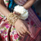 Handwoven Paithani silk saree with detailed weaving and traditional look