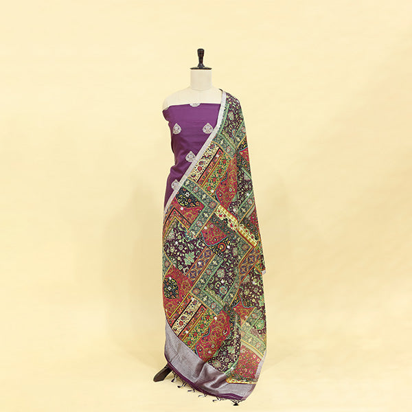 Mystic Mulberry Ensemble with Pichwai Elegance