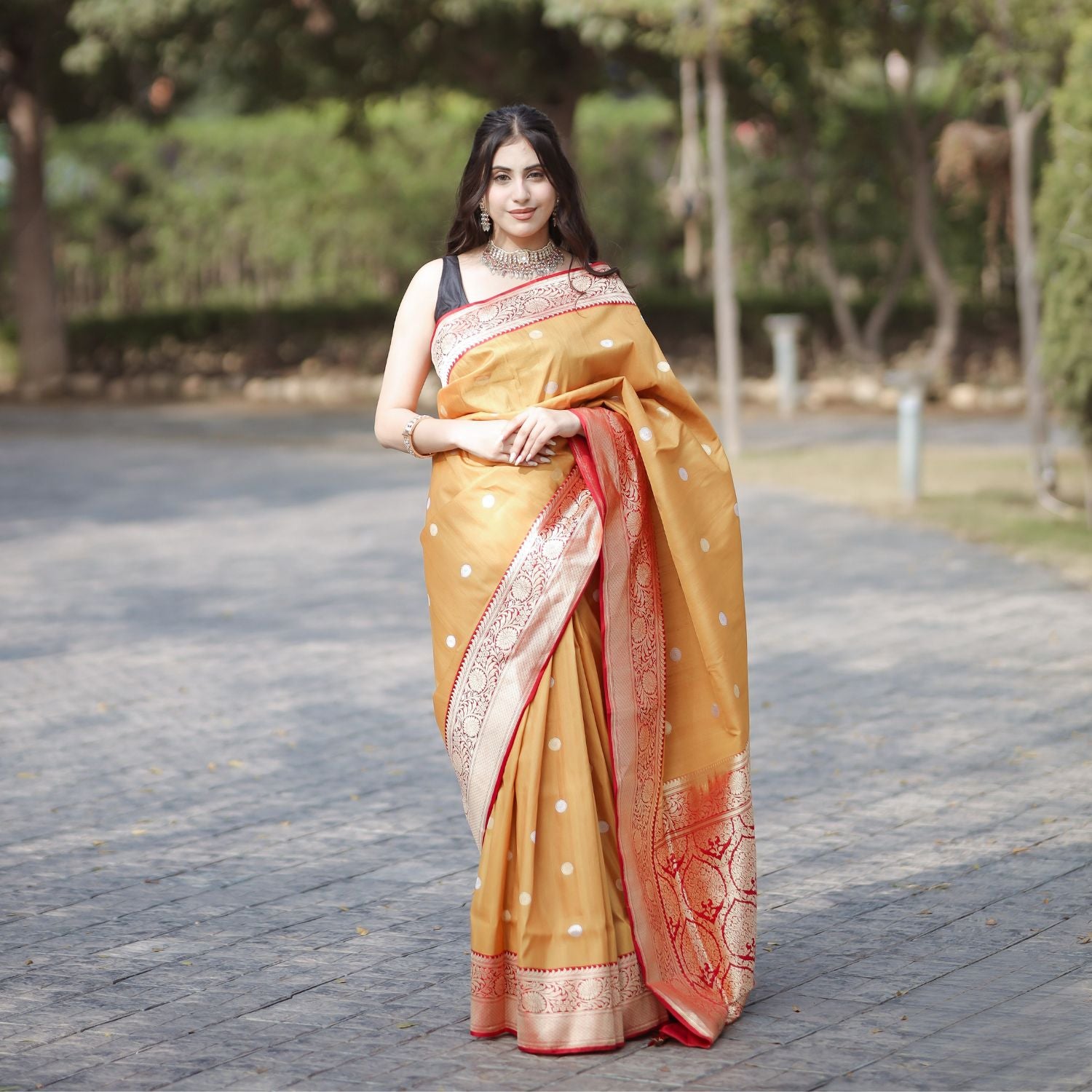 Pure tussar georgette saree with lightweight fabric and elegant ethnic style for women