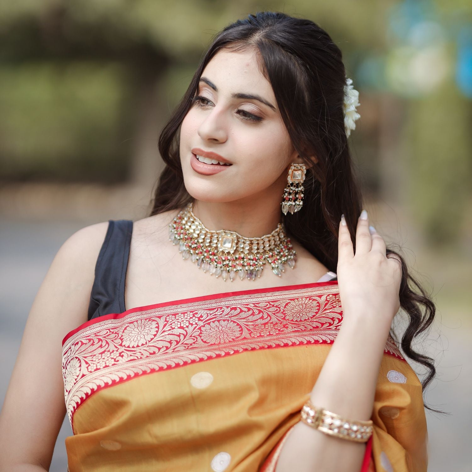 Tussar georgette saree ideal for party wear and festive occasions