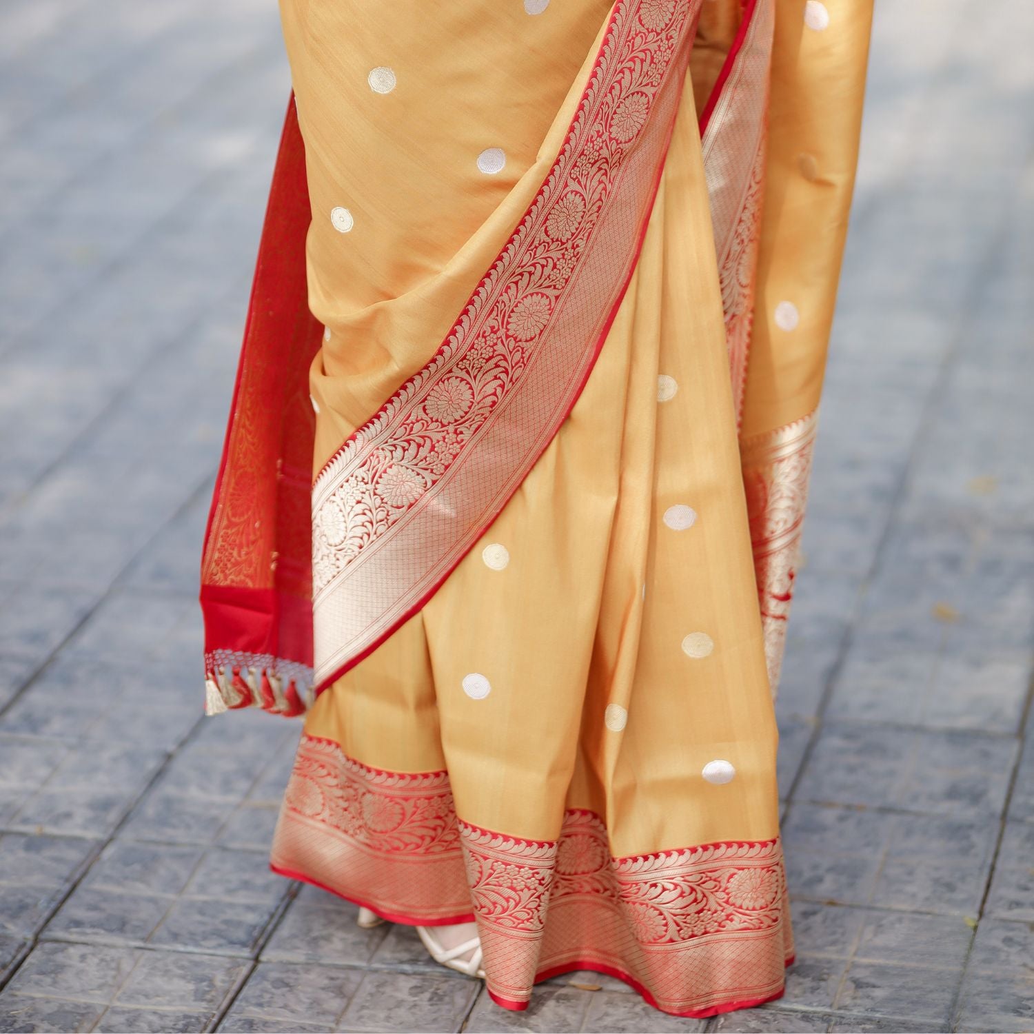 Traditional tussar georgette saree perfect for festive and cultural wear