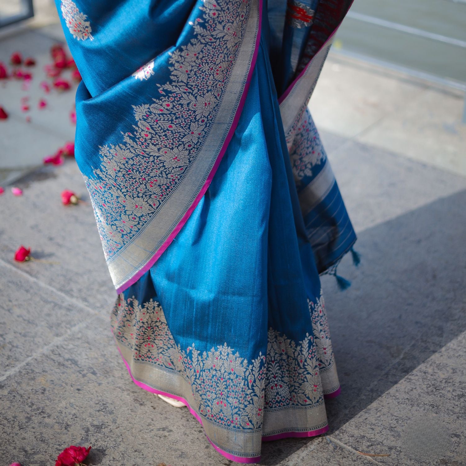 Handcrafted tussar silk saree with natural fabric and ethnic style