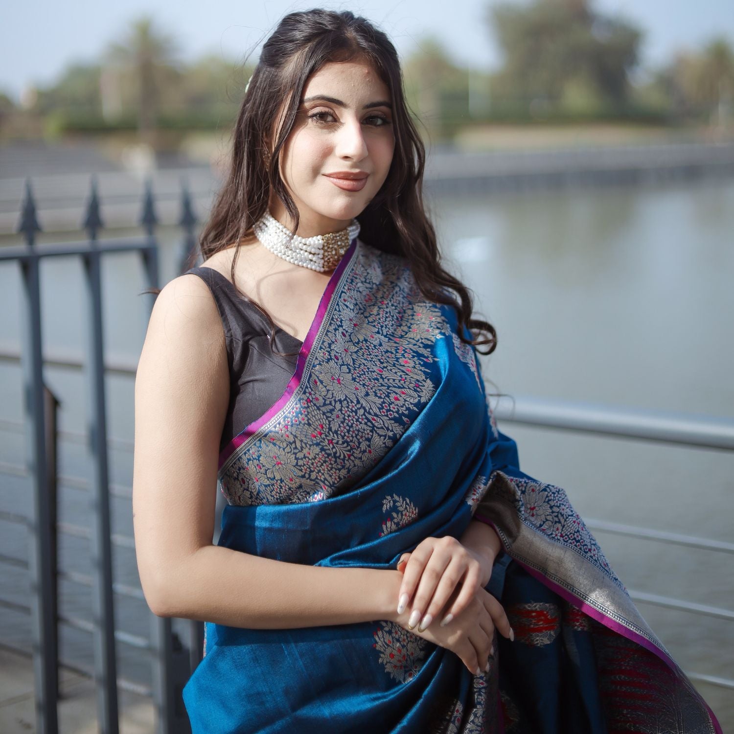 Tussar silk saree with elegant weaving and lightweight fabric for women